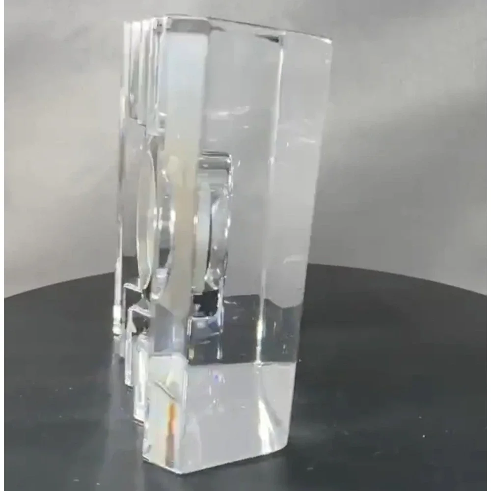 Marquis by Waterford Square Crystal Desk Clock Japan‎ Movement